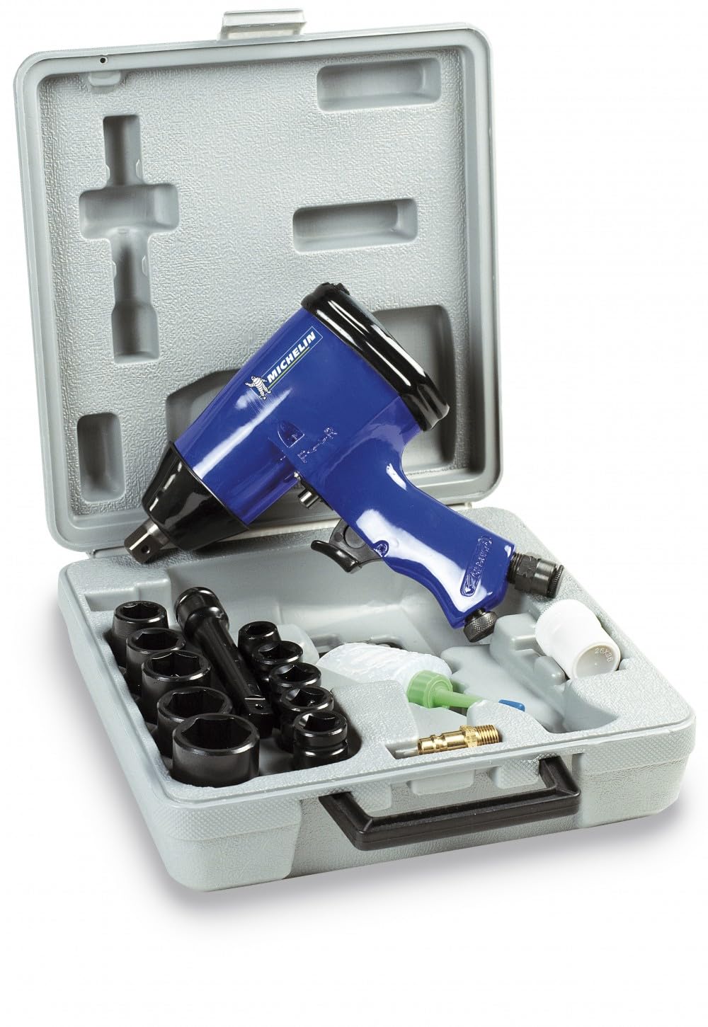 Michelin Pneumatyczna wkrętarka udarowa do kompresorów, pistolet pneumatyczny z kluczem nasadowym 10 1/2", wkrętarka pneumatyczna o momencie obrotowym 350 Nm, maks. ciśnienie 6 bar
