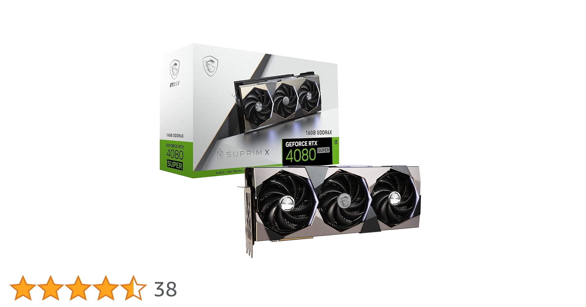 【美品】MSI SUPRIM X RTX 4080 SUPER MSI RTX 4080 Super 16GB SUPRIM X - 2655MHz, GDDR6X 23Gbps