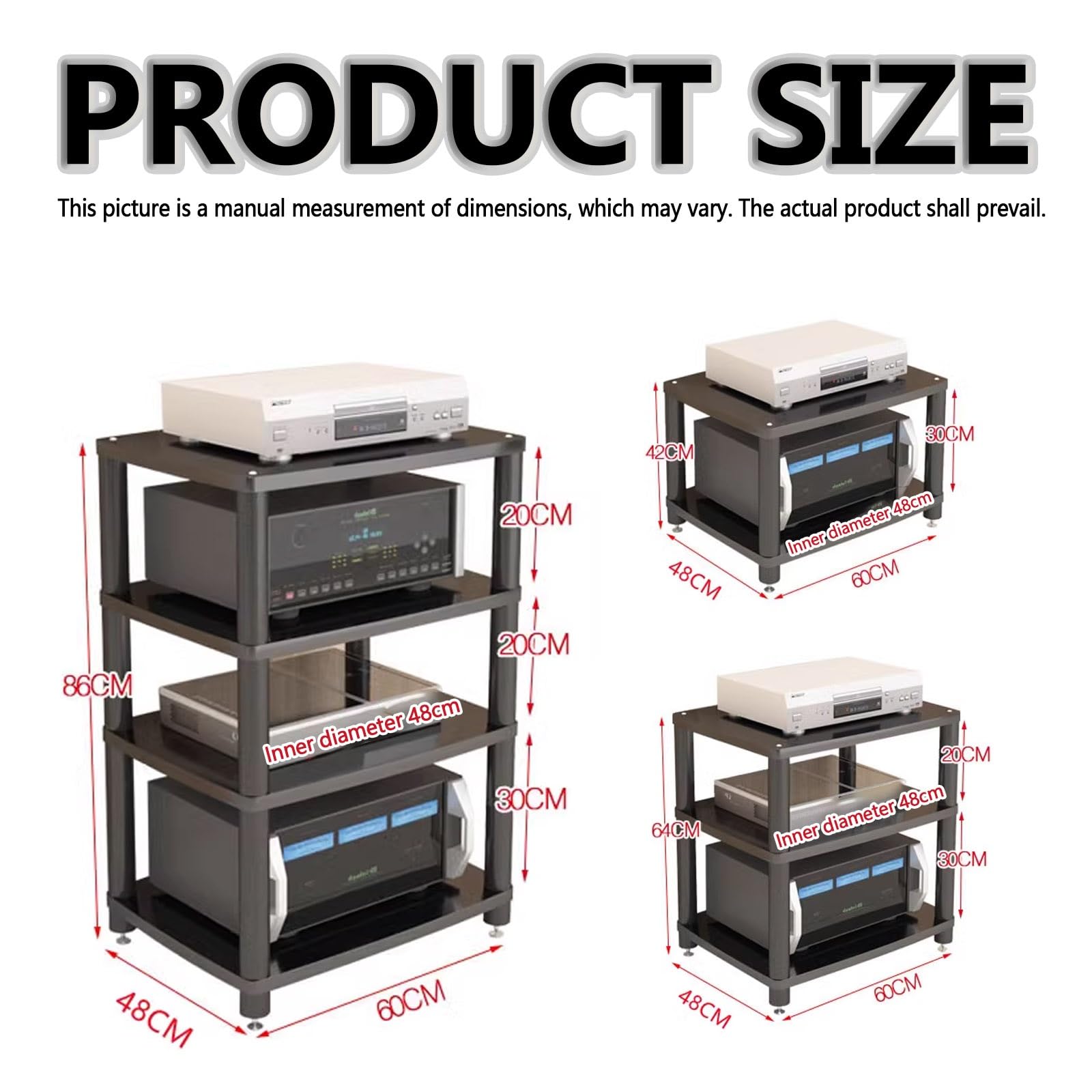 Moderno deposito di dischi in vinile, multistrato supporto stereo, componenti stereo Porta consolle, camera da letto supporto proiettore, Audio Av Media Stand, soggiorno DVD Media Componente rack.