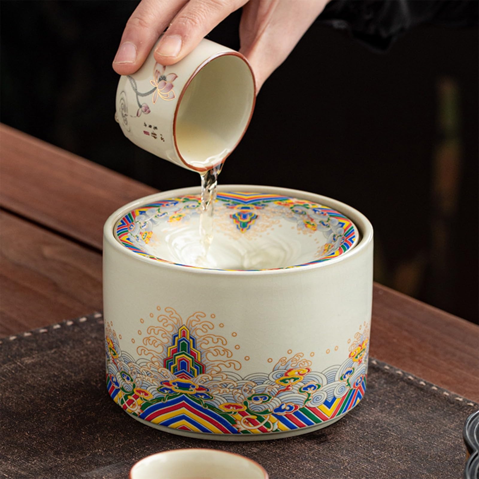 Cenicero retro en forma de embudo con tapa, diseño multiusos para el hogar, sala de estar, ideal para accesorios de té y regalos