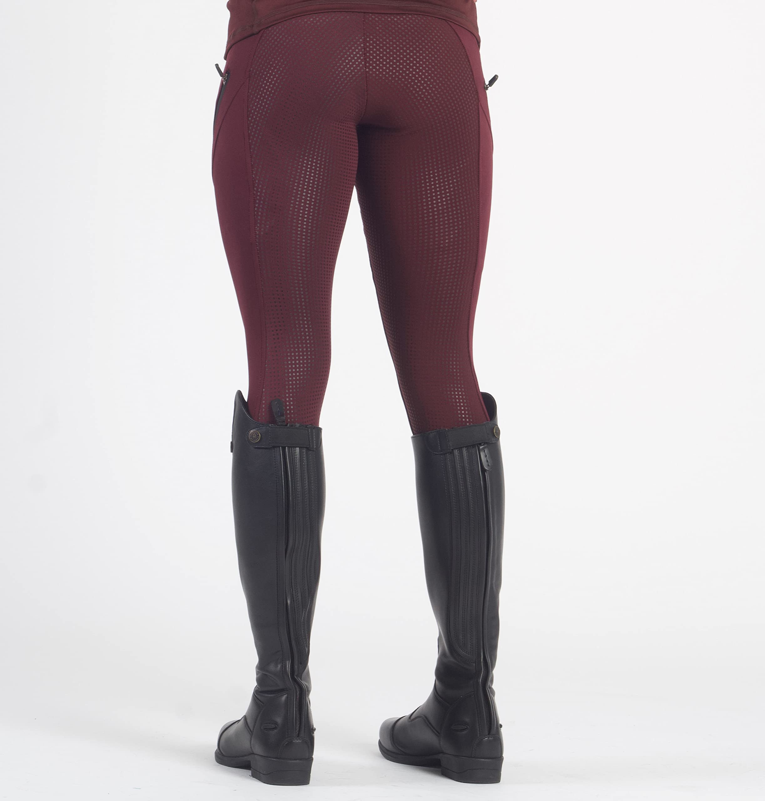 Horse Riding Leggings/Tights Women Matt Silicone Grip with Phone Pockets Premium Tights Equestrian Breeches