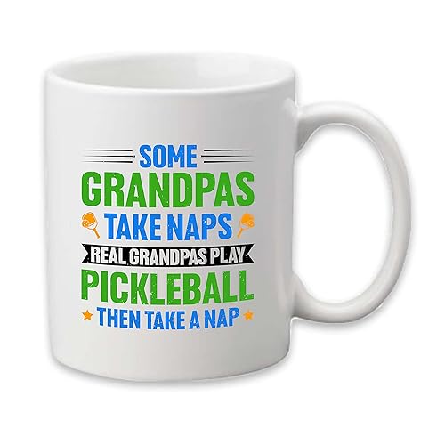 Grandpas Play Pickleball Mug Personalized Pickleball Coffee Cup Gift for Grandpa Custom Gifts for Him Valentines Day Gift Unique Dad Gift Gift