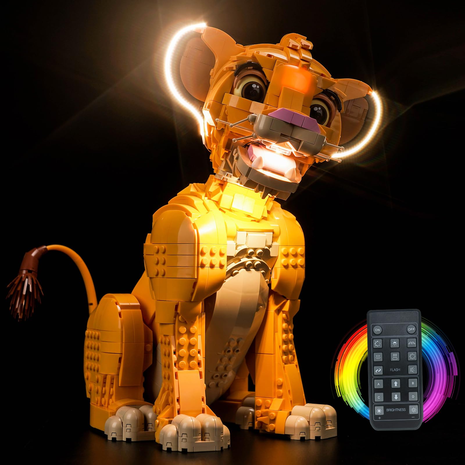 Remote Control Light Kit for Lego Young Simba The Lion King 43247 (No Lego), Led Light Set for Lego 43247 Young Simba The Lion King Creative Toys — image 1
