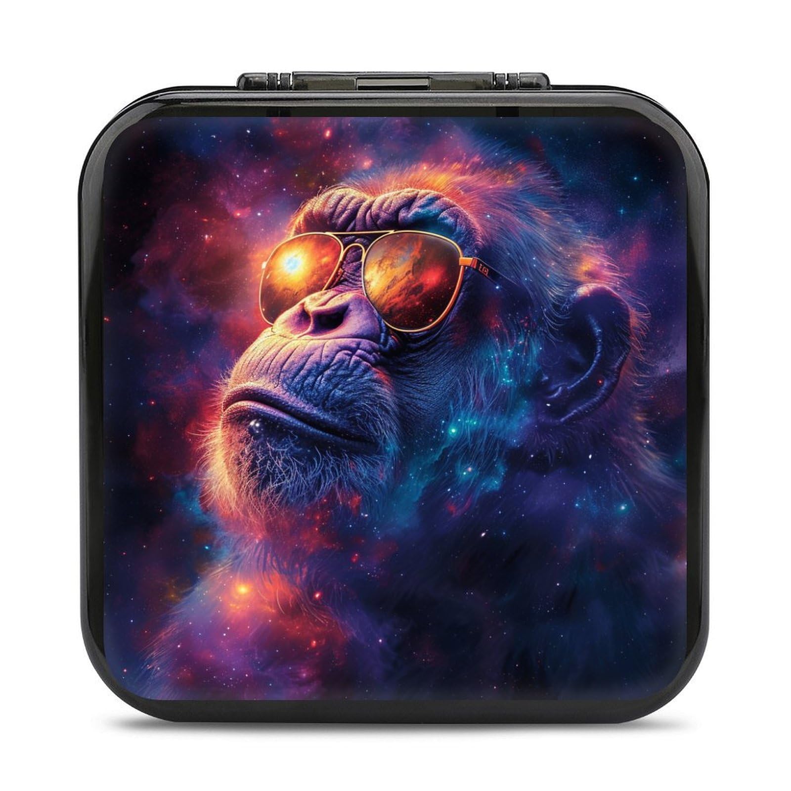 XBubupX Ape Wearing Sunglasses Game Card Case Holder for Switch Switch Lite Colourfulgalaxy with Shining Black Hole Universe