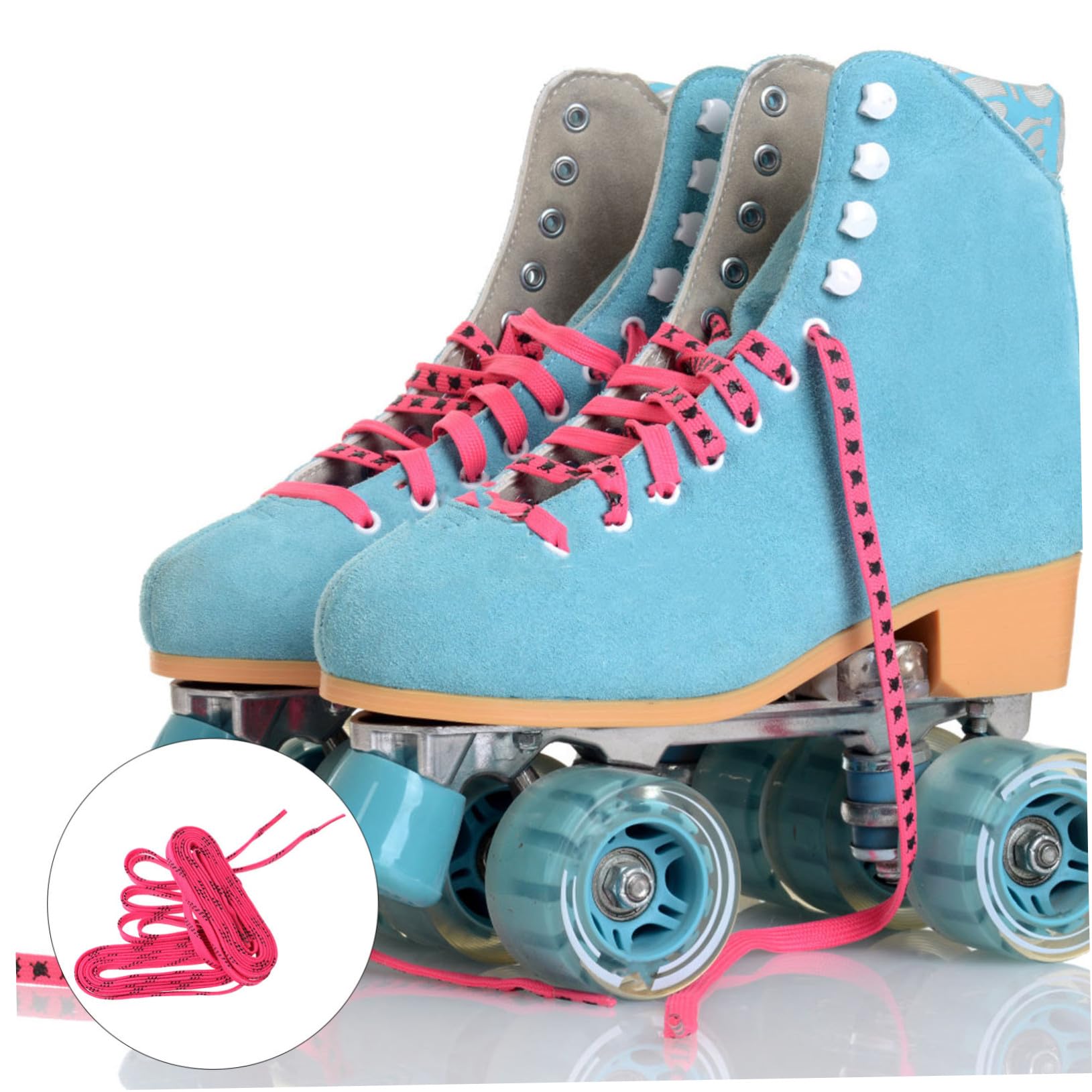 Lacets Cirés Pour Patins De Hockey Sur Glace 95.67In Lacets Résistants Et Faciles À Lacer Accessoires Pour Chaussures De Sport Et Patins À Roulettes