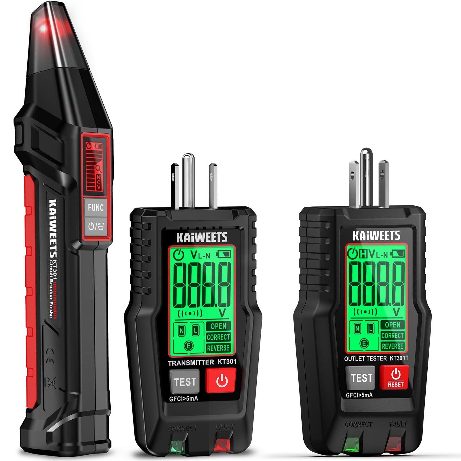 ハーレイクイン FINDERS KEYPERS KAIWEETS Circuit Breaker Finder with LCD Display KT301P and