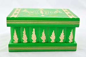 Hidden Compartment Safe Light Green Puzzle Lock Box