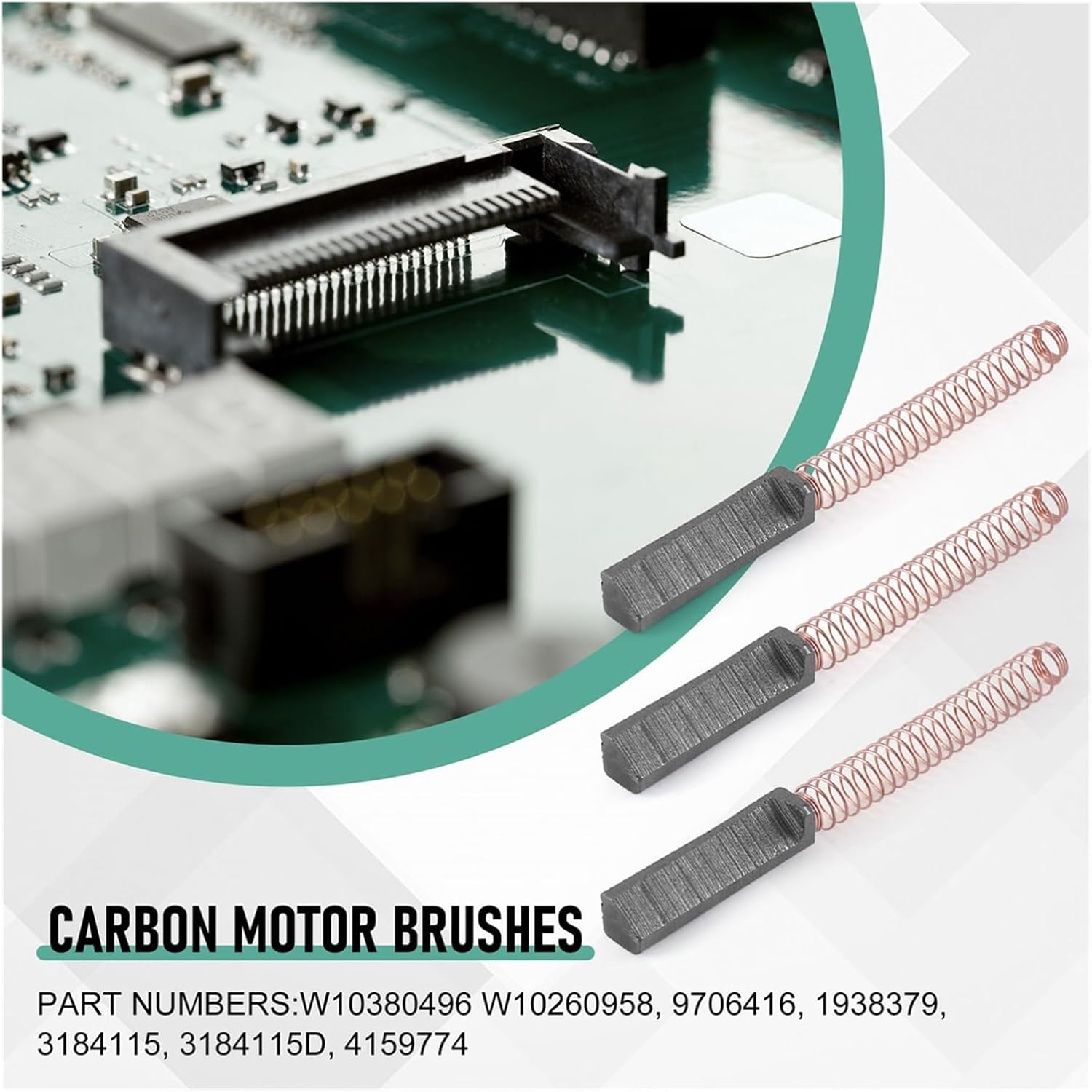 ALturn 10Pcs Carbon Motor Brushes Replacement Parts Motor Brush ，Compatible for KitchenAid， Mixers W10380496 W10260958 4162648