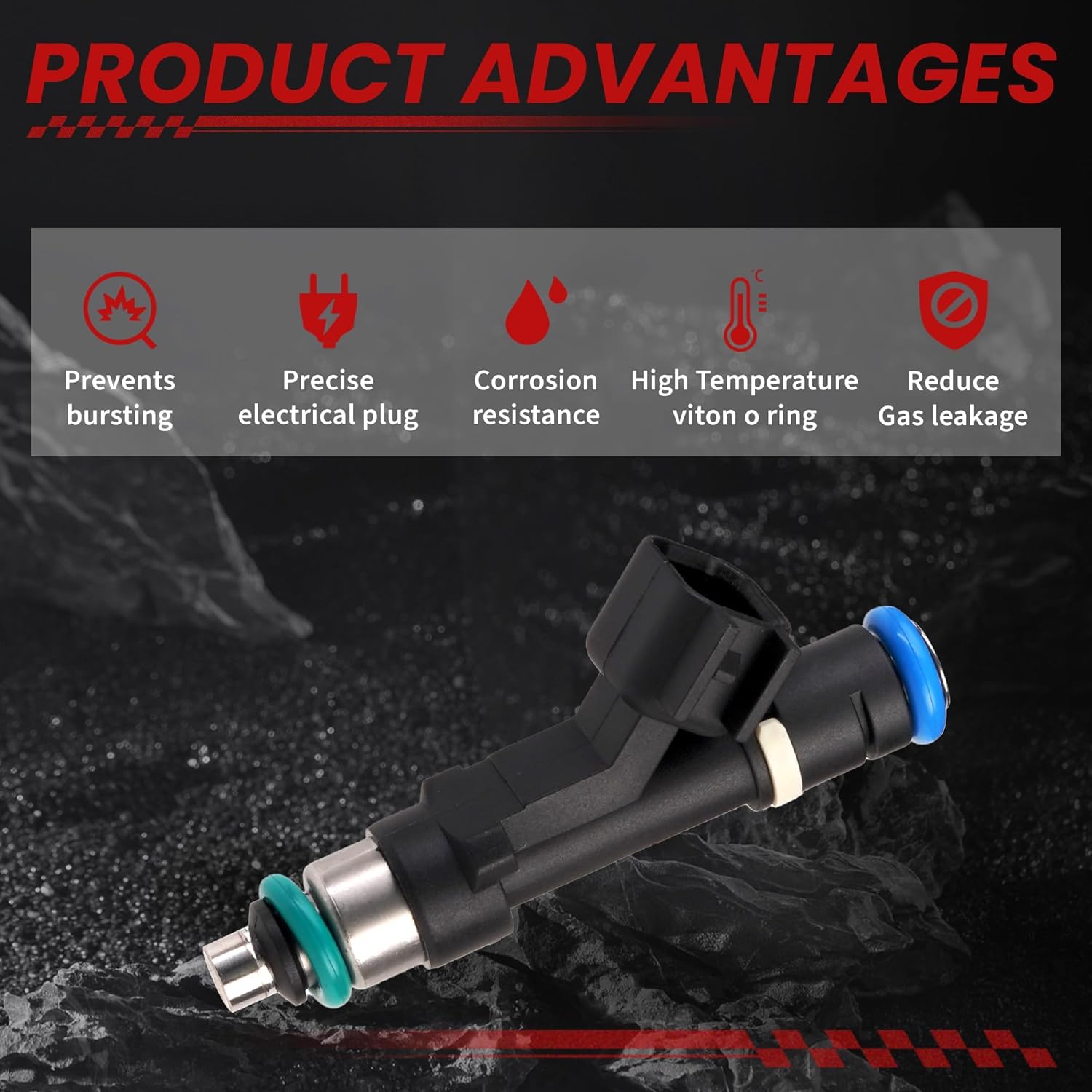 Fuel Injectors for-Ford Escape Fusion Transit Connect, for-Lincoln MKZ, for-Mazda Tribute, for-Mercury Mariner Milan, Inyectores OE Replacement 0280158162 FJ999, 4PCS