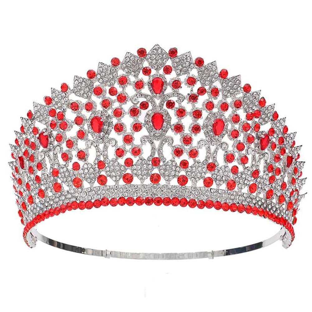 LNNSHX Frauen Big Diadem Tiaras Braut Kopfschmuck Hochzeit Braut Krone Festzug Haarschmuck