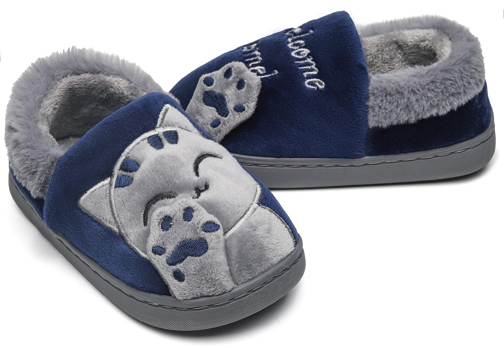 Vunavueya Pantofole per Unisex - Bambini e Adulto Ragazze Inverno Pantofole Scarpe Ragazzi Ciabatte Chiuse Donna Uomo Caldo Peluche Pantofola a Casa