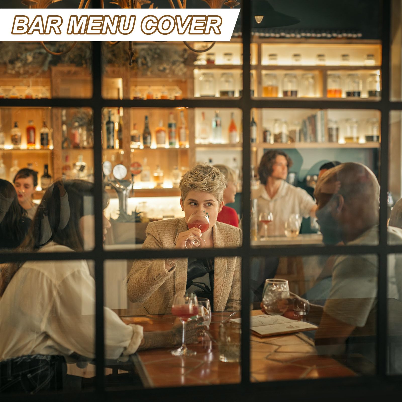 PATIKIL Okładki menu, 20 sztuk, pokrowiec na restaurację, przezroczyste rękawy, przezroczyste, 4 strony, 8 stron, plastikowe foldery, foldery, do baru, restauracji, ciężarówki, koktajli, menu, czarne,
