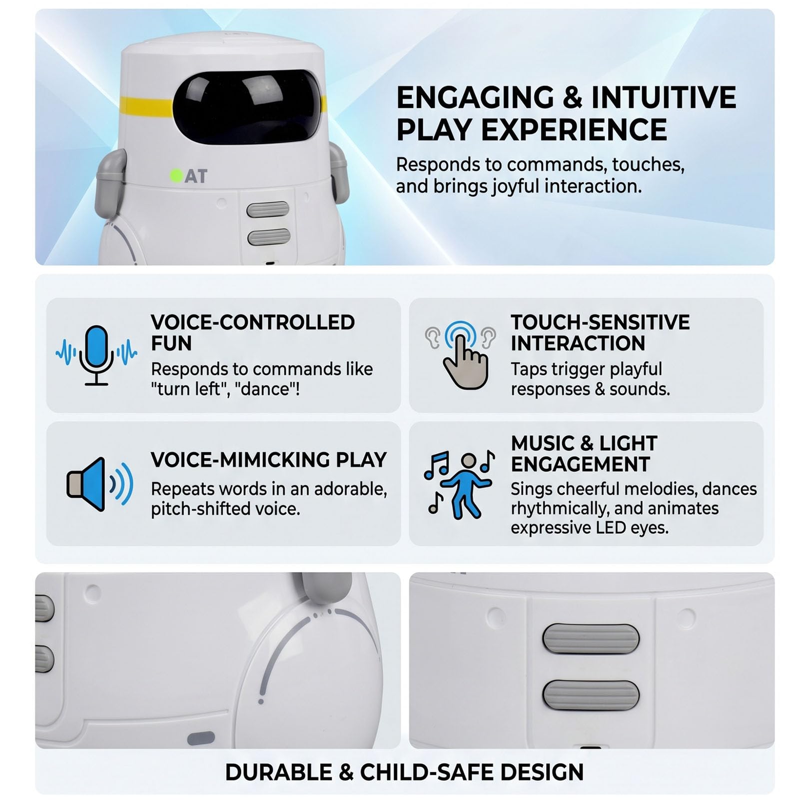Sorandy Inteligentny Robot dla Dzieci, 5,1 Cala (WHITE)