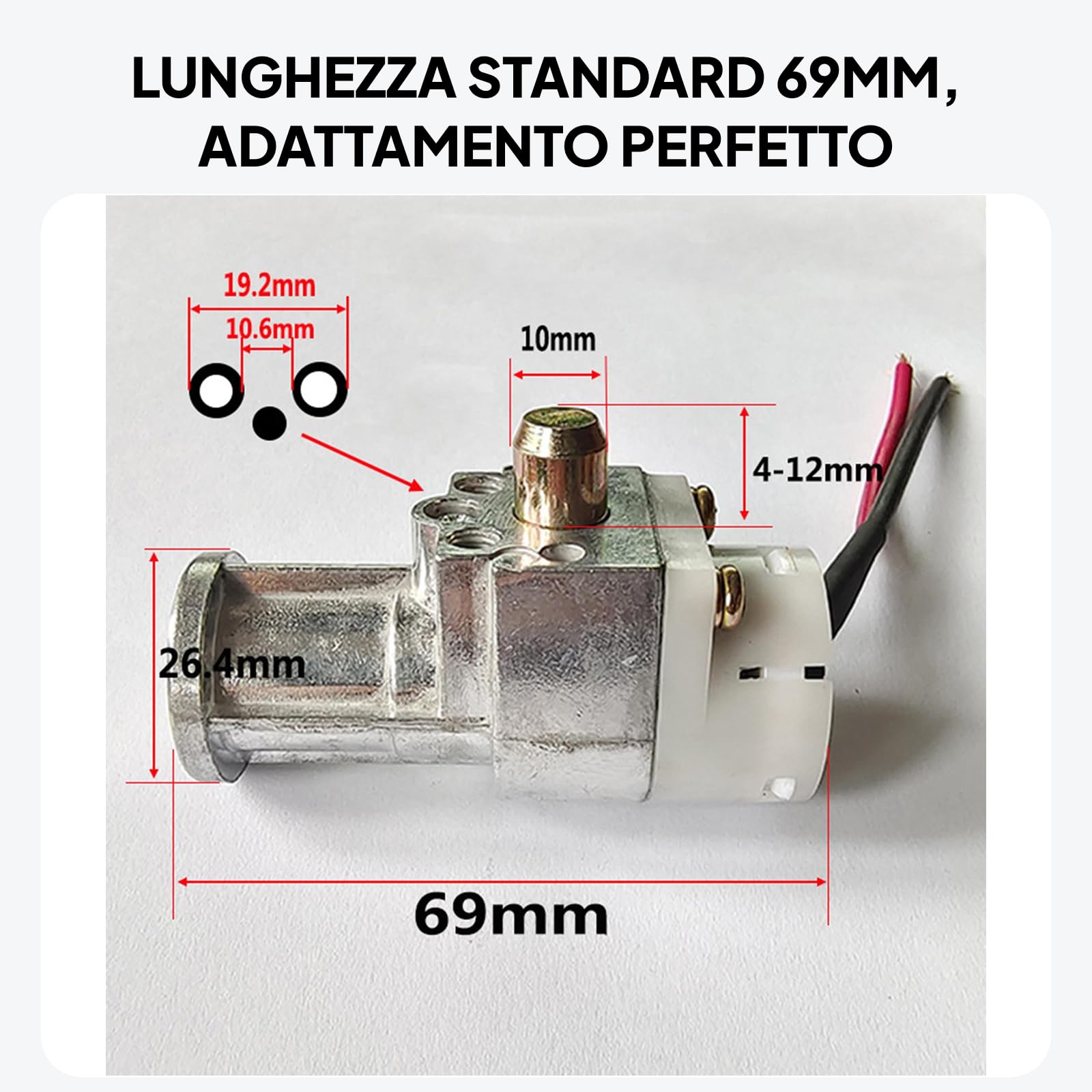 rockible Serratura a Cilindro della Batteria, Blocco Dell'accensione, Accessori per Batterie da 2,7 Pollici, Blocco di Sicurezza Impermeabile per Elet