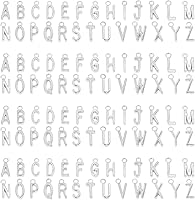 Shapenty 4 Sets Alloy Metal A-Z Alphabet Letter Charms Spacer Beads for DIY Craft Bracelet Wristbands Necklace Choker Keychain Jewelry Making Finding, 4pcs of Each Letter, 104PCS