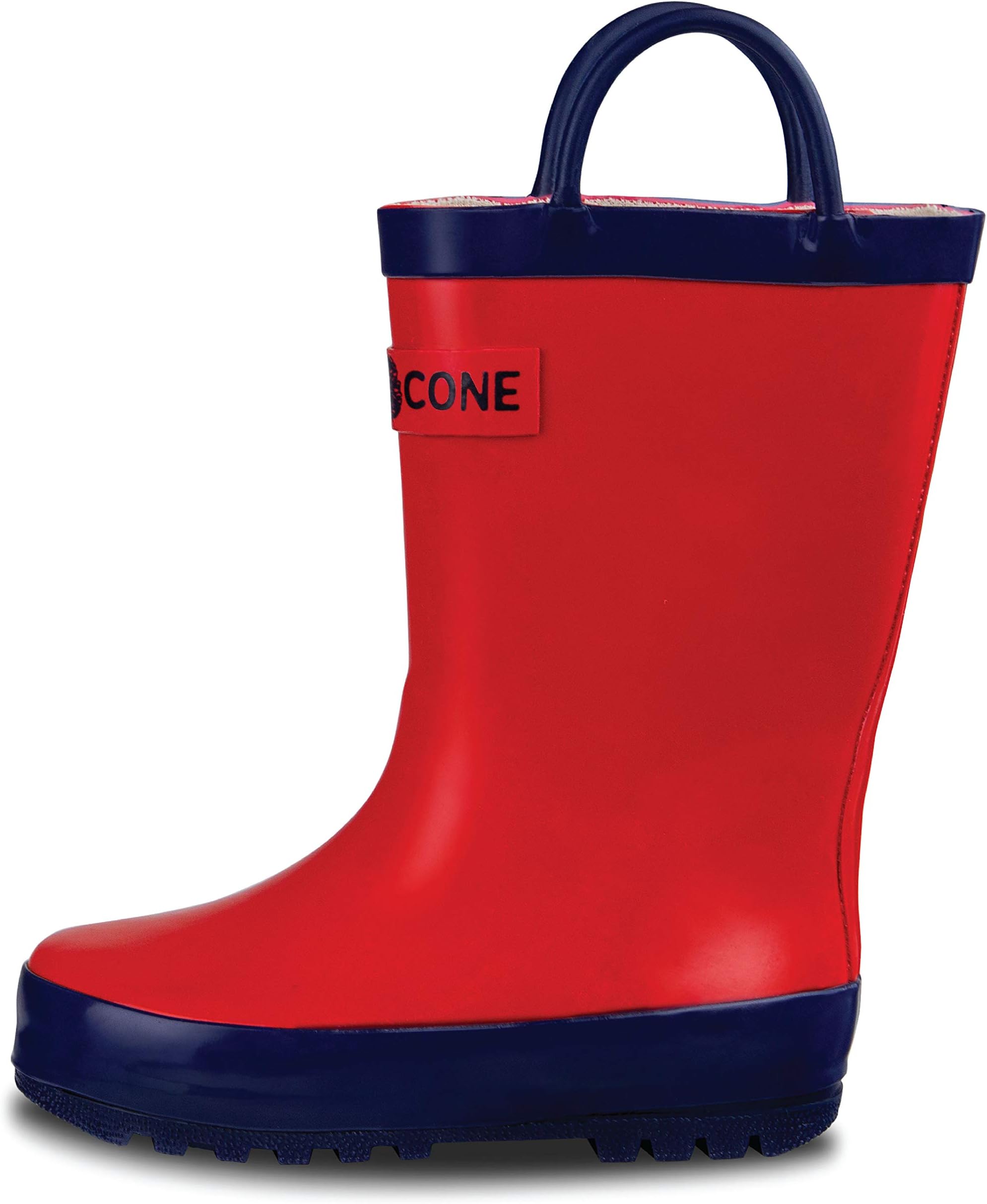 Lone Cone Kids Rain Boots for Girls & Boys – Waterproof Natural Rubber Toddler Rain Boots with Non-Slip Outsole & Easy Pull Handles – Solid, Pattern & Glitter Designs
