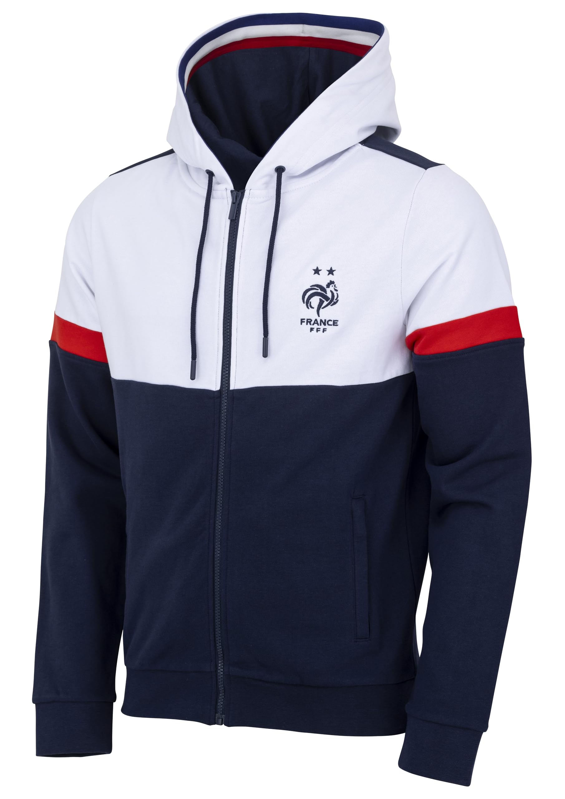 FFF Sweat zippé Capuche Collection Officielle Equipe de France de Football
