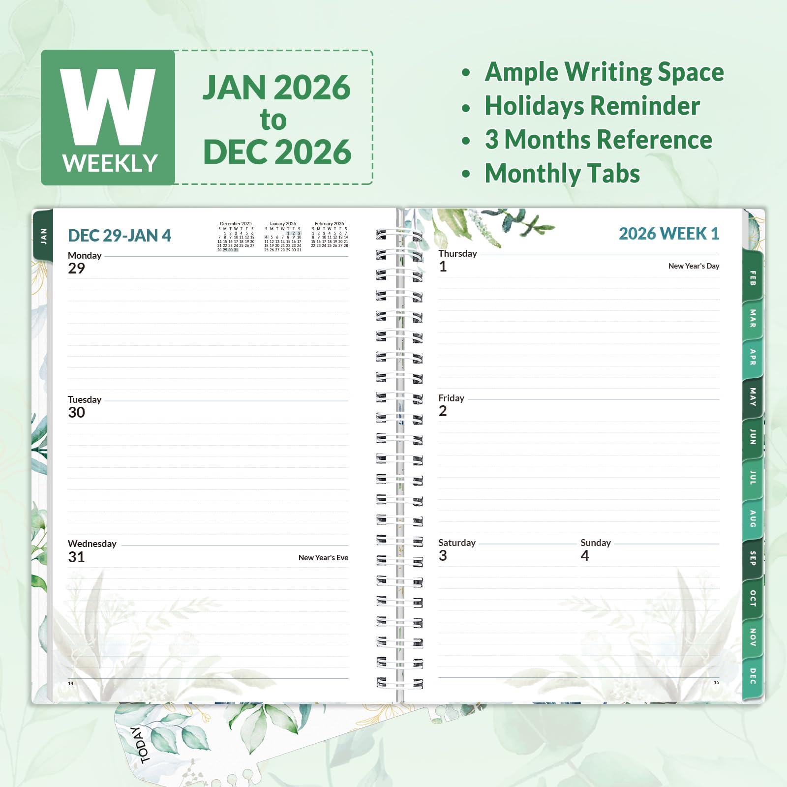 Snapklik.com : SUNEE 2026 Weekly And Monthly Planner - From January ...