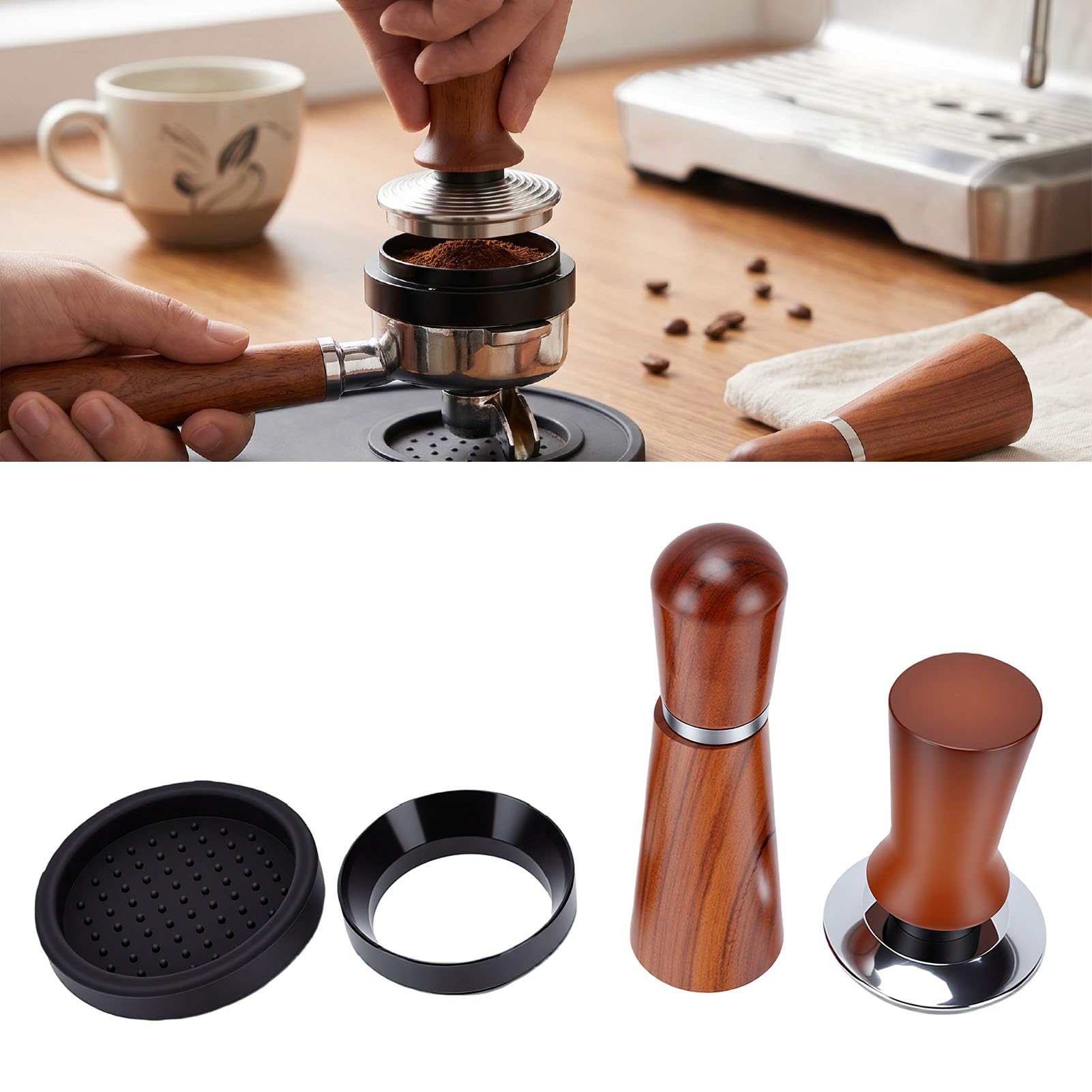 Kit de Accesorios para café de 51 Mm con Prensador con Resorte
