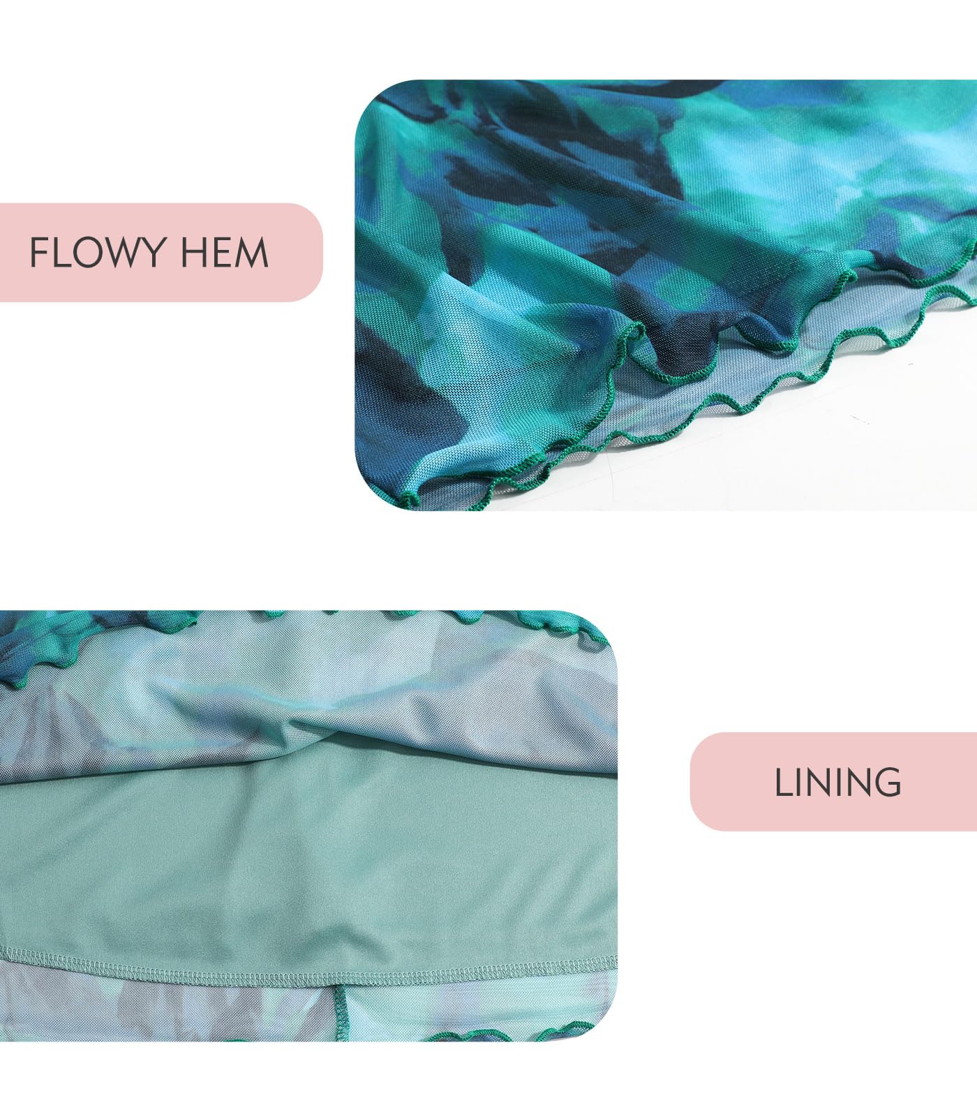 Genfien Gonne da Donna Vita Alta Elasticizzata Gonna a Sirena Elegante Estiva in Maglia Orlo a Coda di Pesce Trasparente Morbida Aderente da Spiaggia