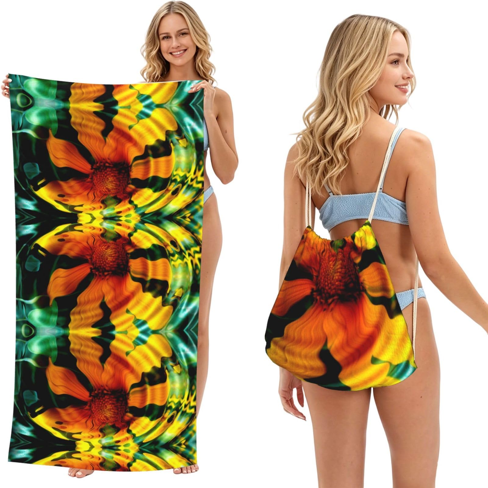 Serviette de piscine séchage rapide et ultra absorbante 180x60 cm