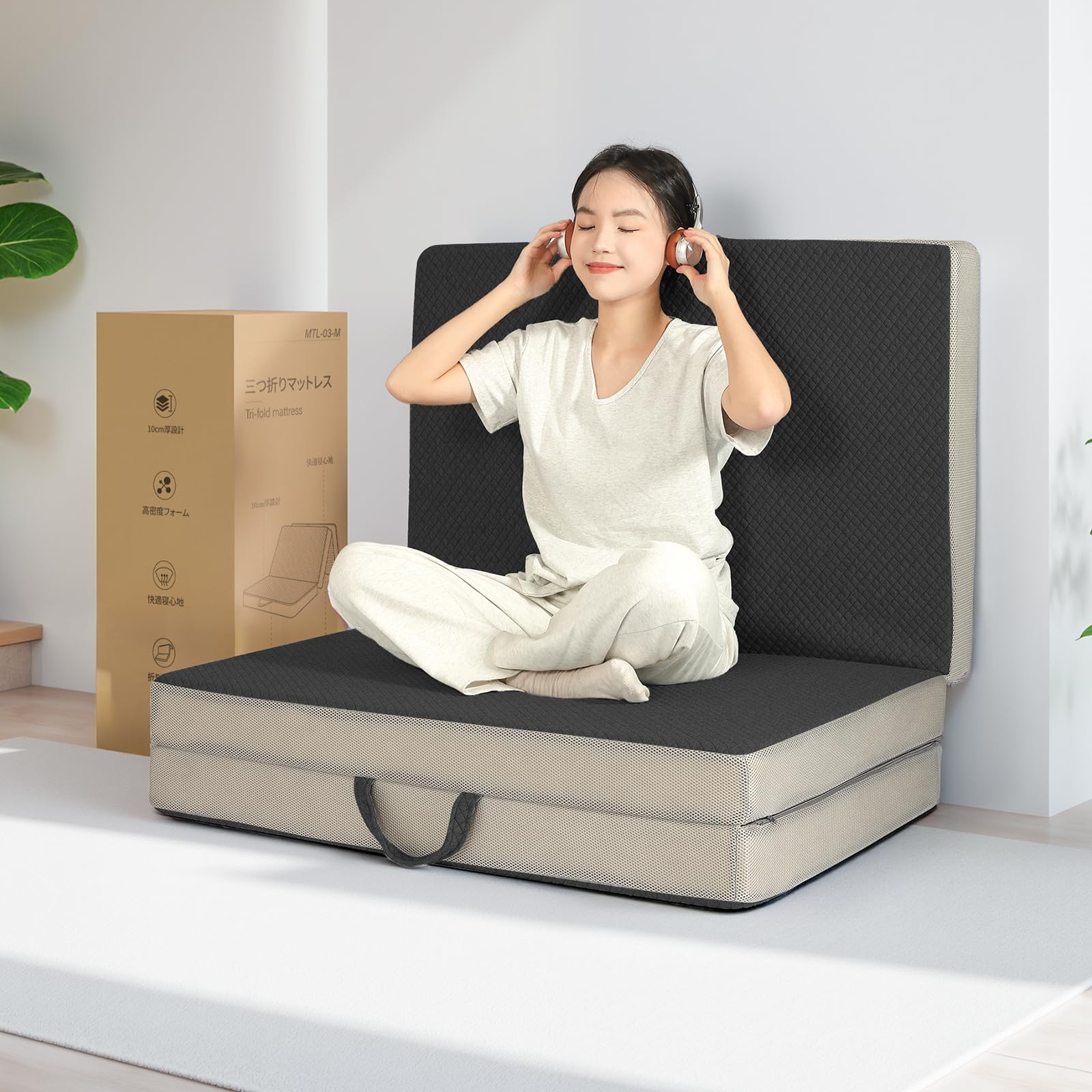 Amazon｜【高反発 硬め190N 密度36D】折りたたみマットレス