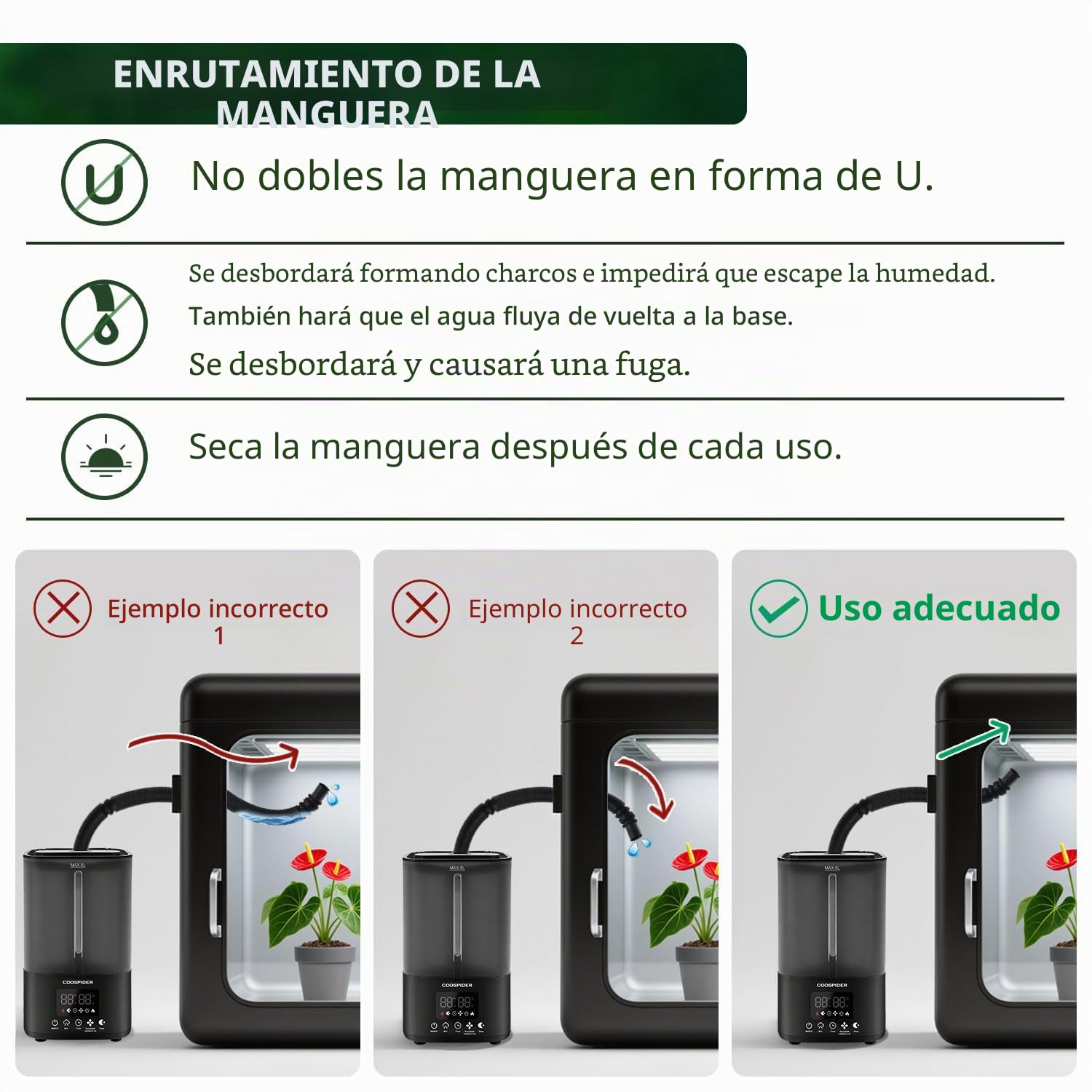Tararium Nebulizador de terrario de 5 litros con temporizador y sensor de humedad – Humidificador automático de reptiles para serpientes, camaleones, tortugas – niebla ultrasónica silenciosa