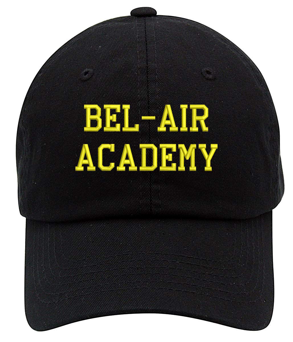 Top Level Apparel Bel-Air Academy Text Embroidered Low Profile Soft Crown Unisex Baseball Dad Hat