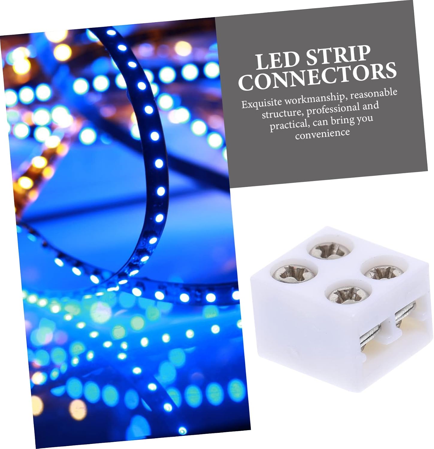 LIFKOME 50pcs Led Strip Connectors Kit Solderless Screw-Type Connectors Suitable for Led Tape Lights Easy to Use