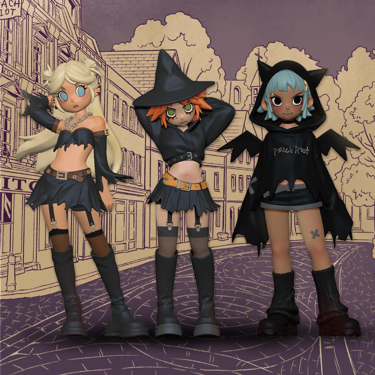 POP MART Peach Riot Witchy Punk Figures 1PC Premium Design Gifts