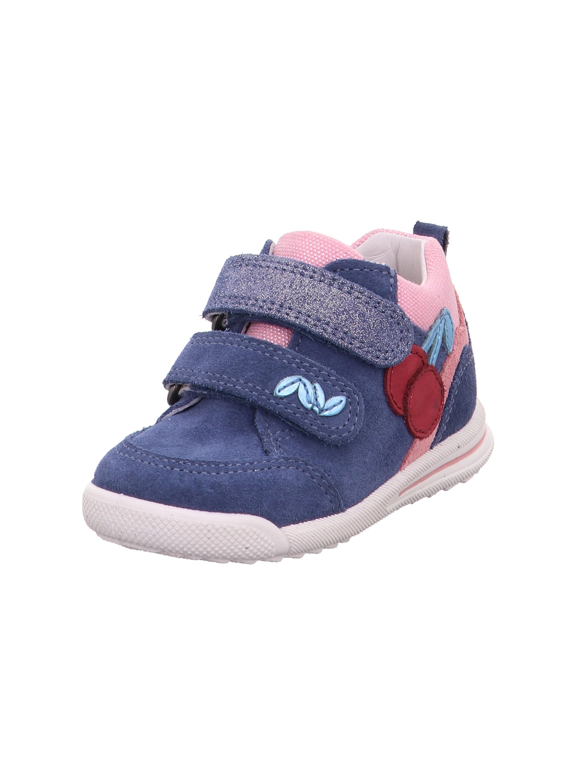 Superfit Avrile Mini, Velour Slippers Baby-Girls, Blue Pink 8000, 21 EU