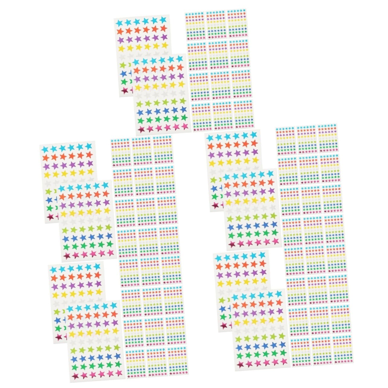 NUOBESTY 250hojas Pegatinas Autoadhesivas De Estrellas Para Scrapbooking De Stickers Coloridos Para Decoración De y Álbumes Para Manualidades y Proyectos
