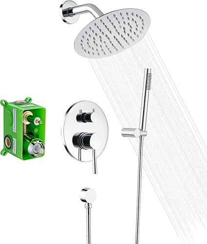 Miniatura 10 de sumerain Sistema de ducha de lluvia con boquilla de bañera, juego de grifo de ducha de bañera con cabezal de ducha de 8 pulgadas y ducha de mano,
