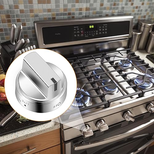 Miniatura 5 de AMI PARTS Reemplazo de perilla de estufa de gas de acero inoxidable WB03X24818, compatible con pomos de estufa PS11729081 AP5989029 de repuesto para