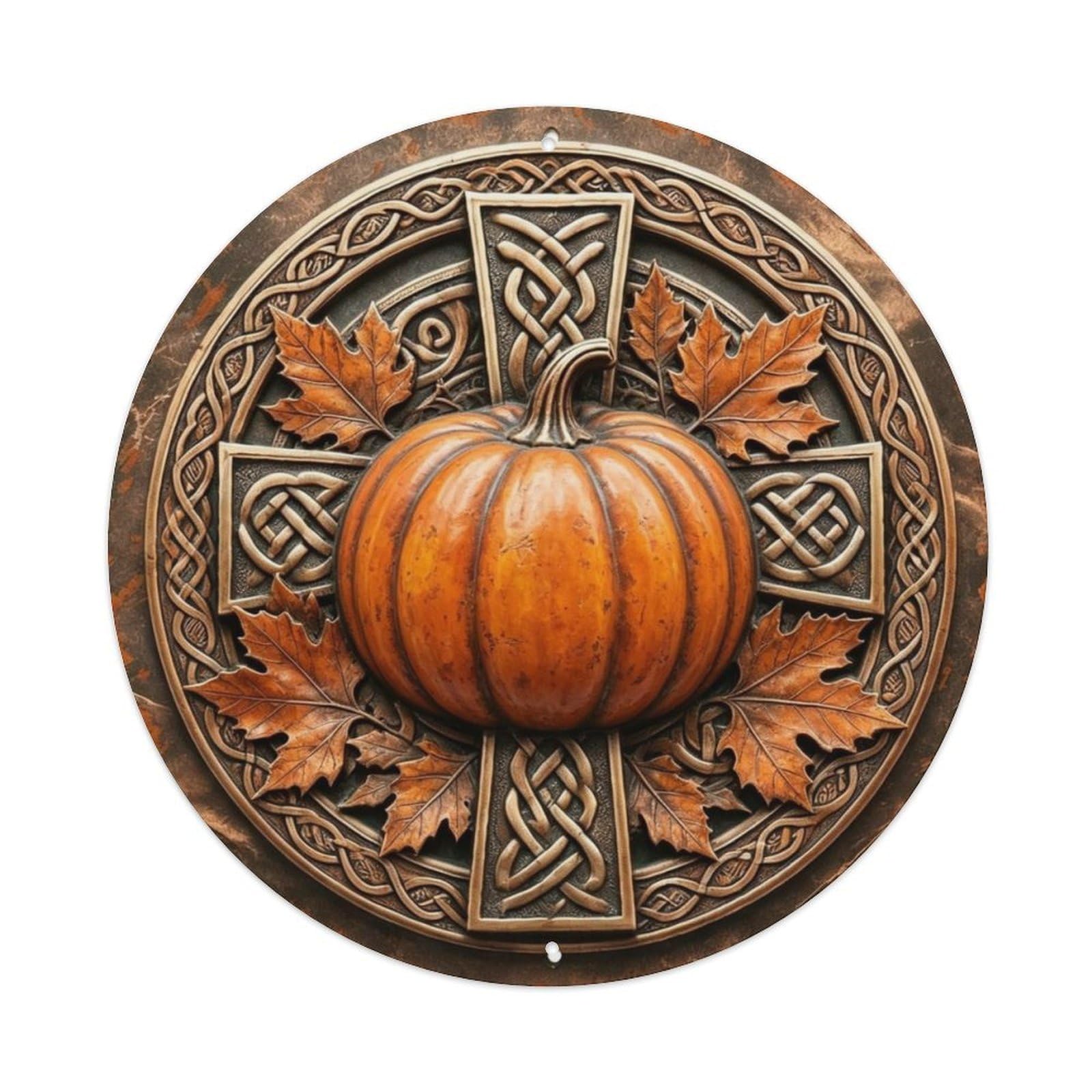 Autumn Pumpkin Fall Harvest Metal Tin Sign Plaque
