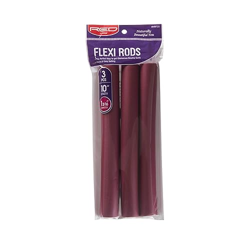 Red by Kiss Flexi Rods - Rizador de pelo sin calor para rizos glamorosos de los años 90, ondas de playa, antideslizantes, estilizador de sueño (10
