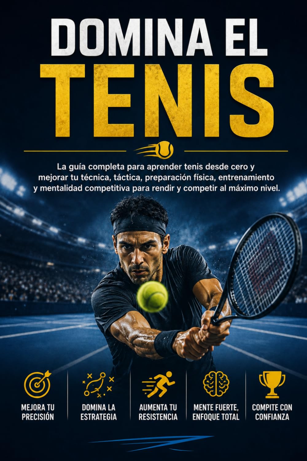 Domina el Tenis: La guía completa para aprender tenis desde cero y mejorar tu técnica, táctica, preparación física, entrenamiento y mentalidad competitiva para rendir y competir al máximo nivel.