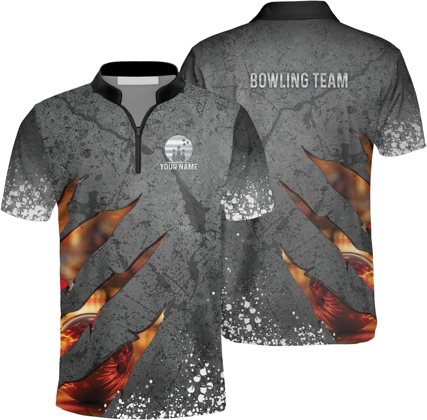 Personalized 3D Bowling Jersey Shirts, Custom Bowling Shirt for Men