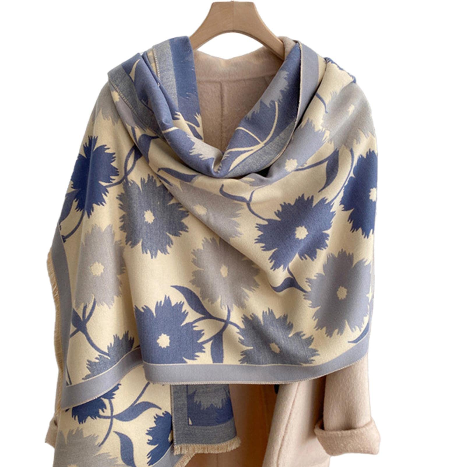 URYYRIT Sciarpa Scarpa Calda Colperno Inverna per Donne Fashio Fascina Florale Cashmere Scawl alla Scarpa Pashmina Femmina Femmina