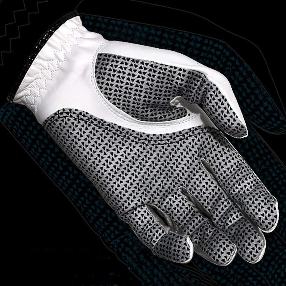 Echtes Leder Golfhandschuhe Männer Linke Hand rechts (EIN Paar) Wertpackung Premium Fühlen Sie Sich fit und den Komfort (Size : 25)