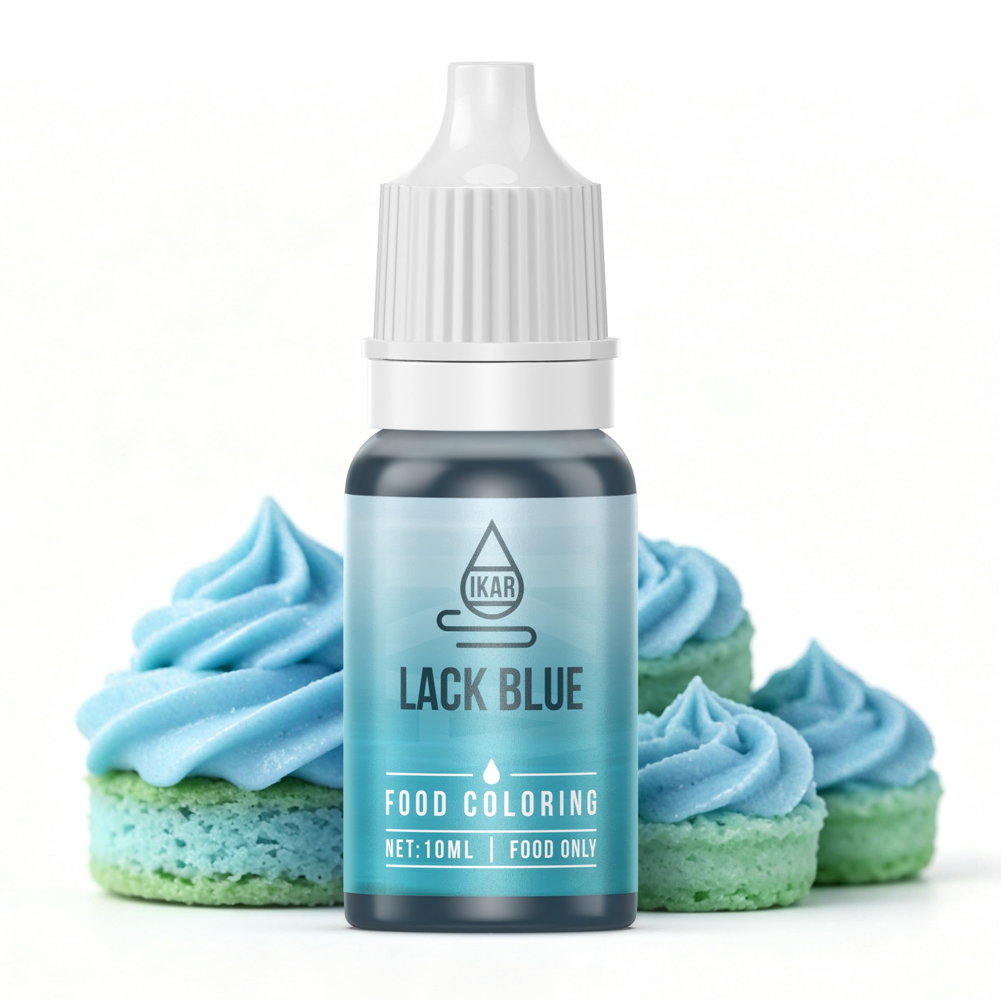 IKAR Lebensmittelfarbe Set – 12x10ml flüssig & hochkonzentriert – Lebensmittelechte Speisefarbe zum Backen, Kochen, Fondant & DIY