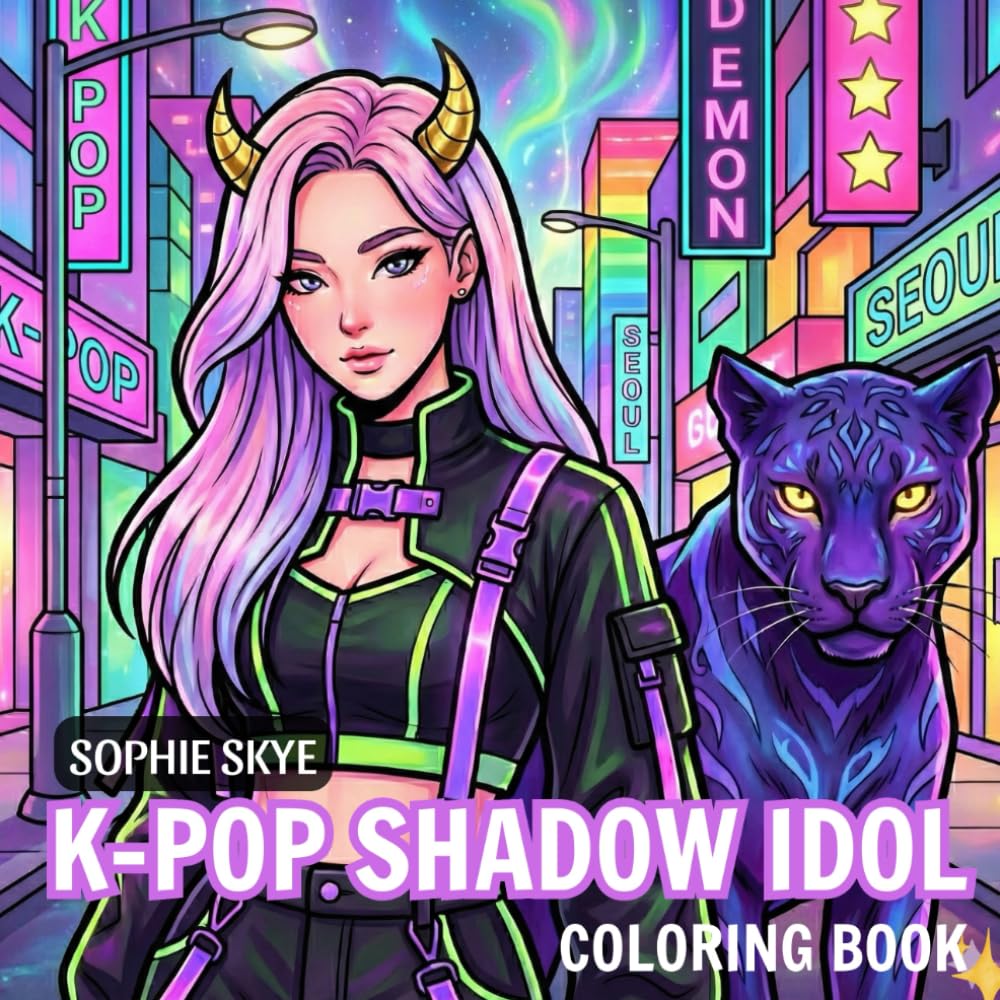K-Pop Shadow Idols Coloring Book: Urban Fantasy Idol Teams to Color (K-Pop Fantasy Series)