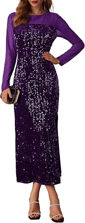 Amazon.com: Sparkly Dresses for Women Sequin Dress Glitter Formal Fall