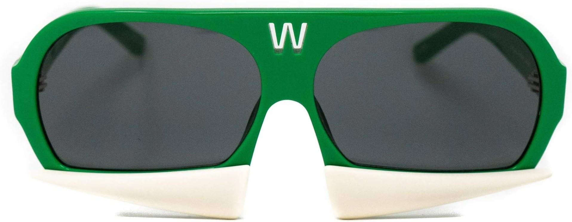 Walter Van Beirendonck Sunglasses Special Frame Green/Matt Bone and Grey Lenses - WVB7C2SUN