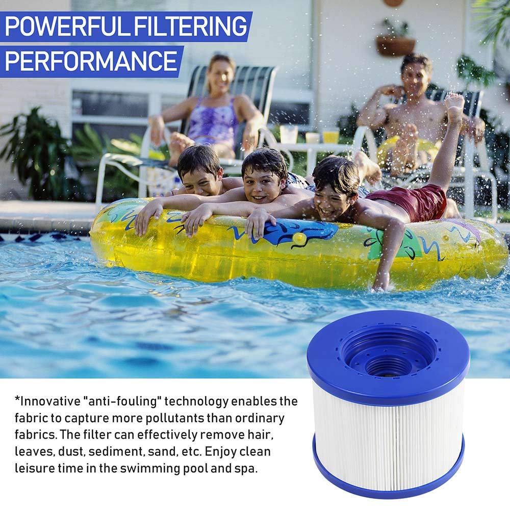 ALLOMN Filtro Piscina, 10.5 * 8,2 CM 8PCS Elemento Filtro del Filtro Cartucho Filtro Piscina Accesorios Filtro spa Perezoso Filtro Hidromasaje Filtro para Aqua SPA/Aquaparx/Restway/Goplus/Wido