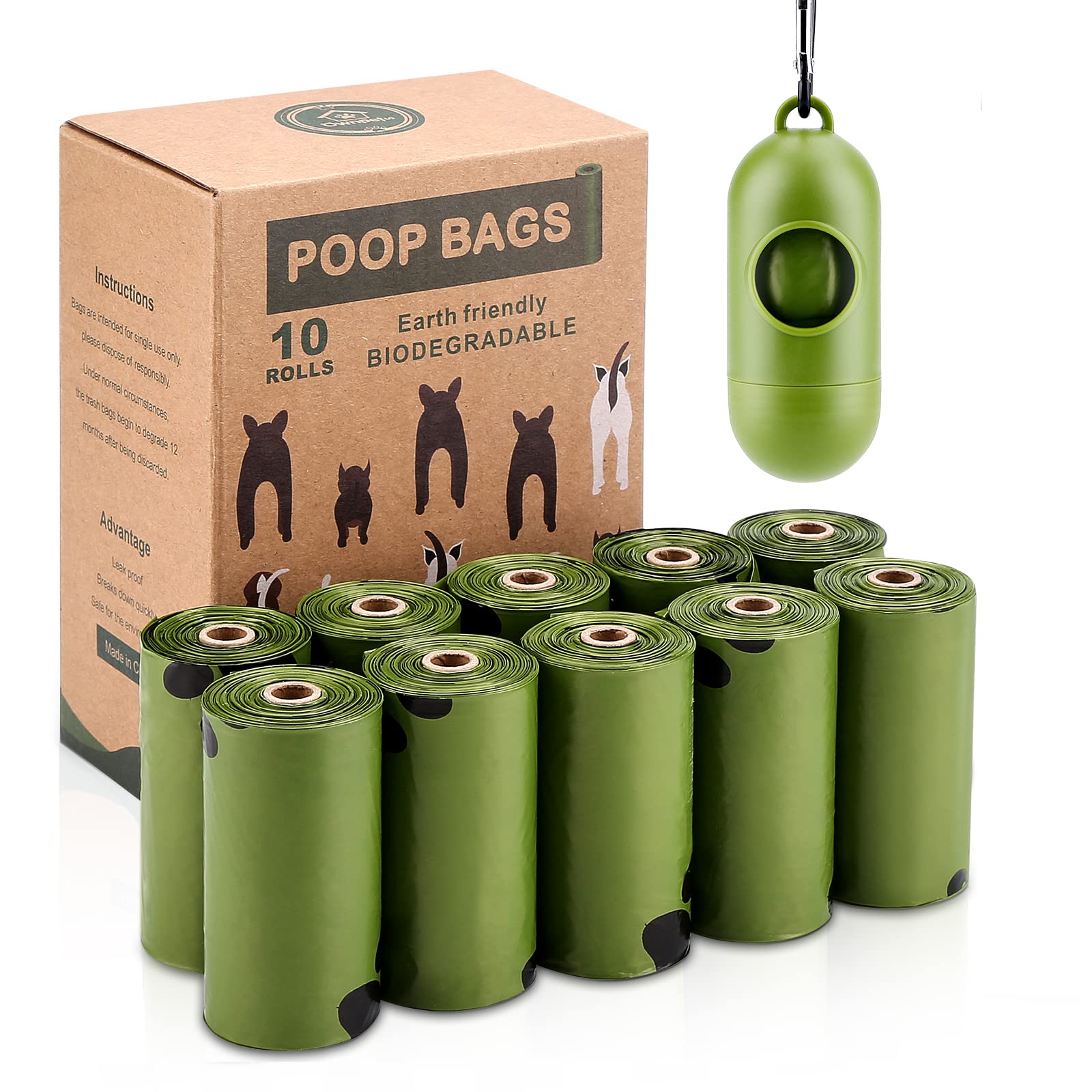 OwnpetsDog Poop Bags, Lavender Scented Dog Waste Bags, Ultra Thick, Leak-proof Pet Poop Bags for Dogs and Cats 10 Refill Rolls, 150 Counts