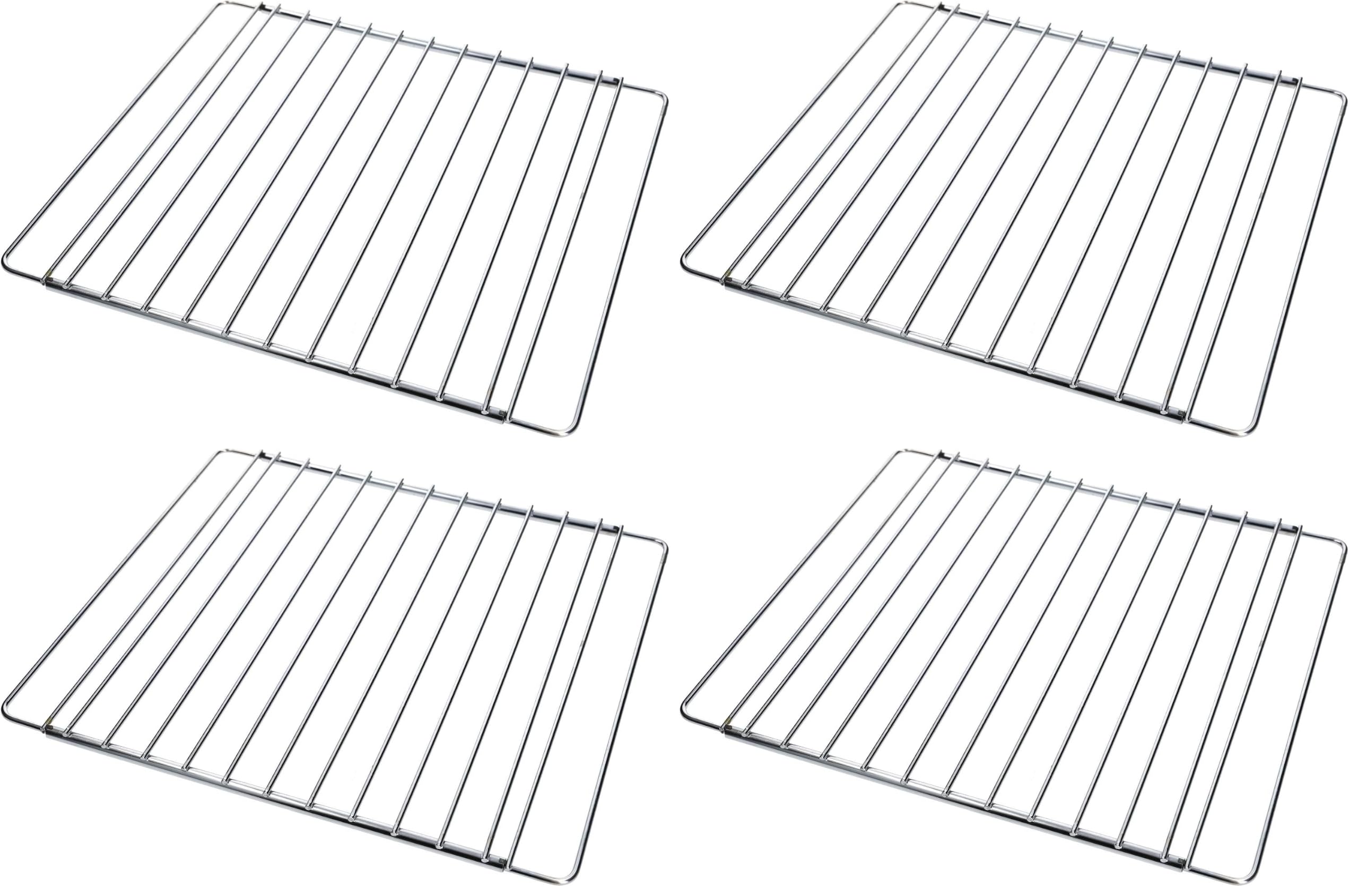 DL-pro Grillrost Backgitter 35-56 cm ausziehbar für Whirlpool Wpro 480181700954 verchromter Edelstahl Backofengitter universell einsetzbar für Backofen Herd Ofen (Packung mit 4)