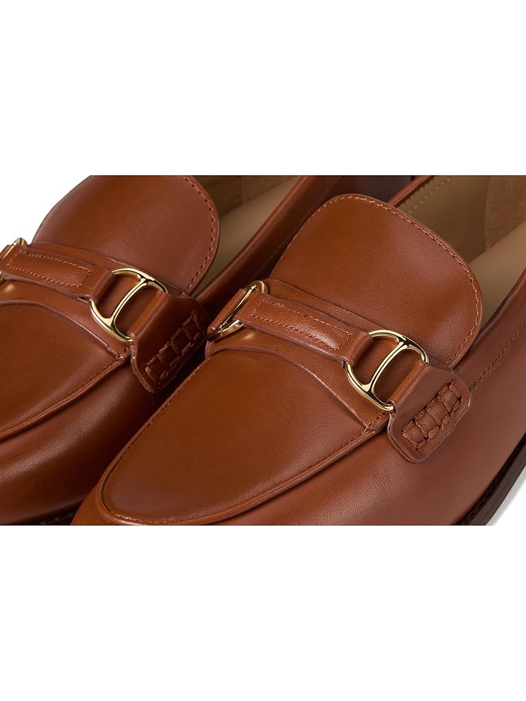 Tan Lauren Ralph Lauren Tasha Leather Loafers