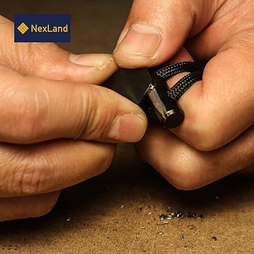 Miniatura 5 de NexLand FNP-FS1 - Collar de cerámica para arrancador de fuego, barra de ferro, cuerda de paracaídas