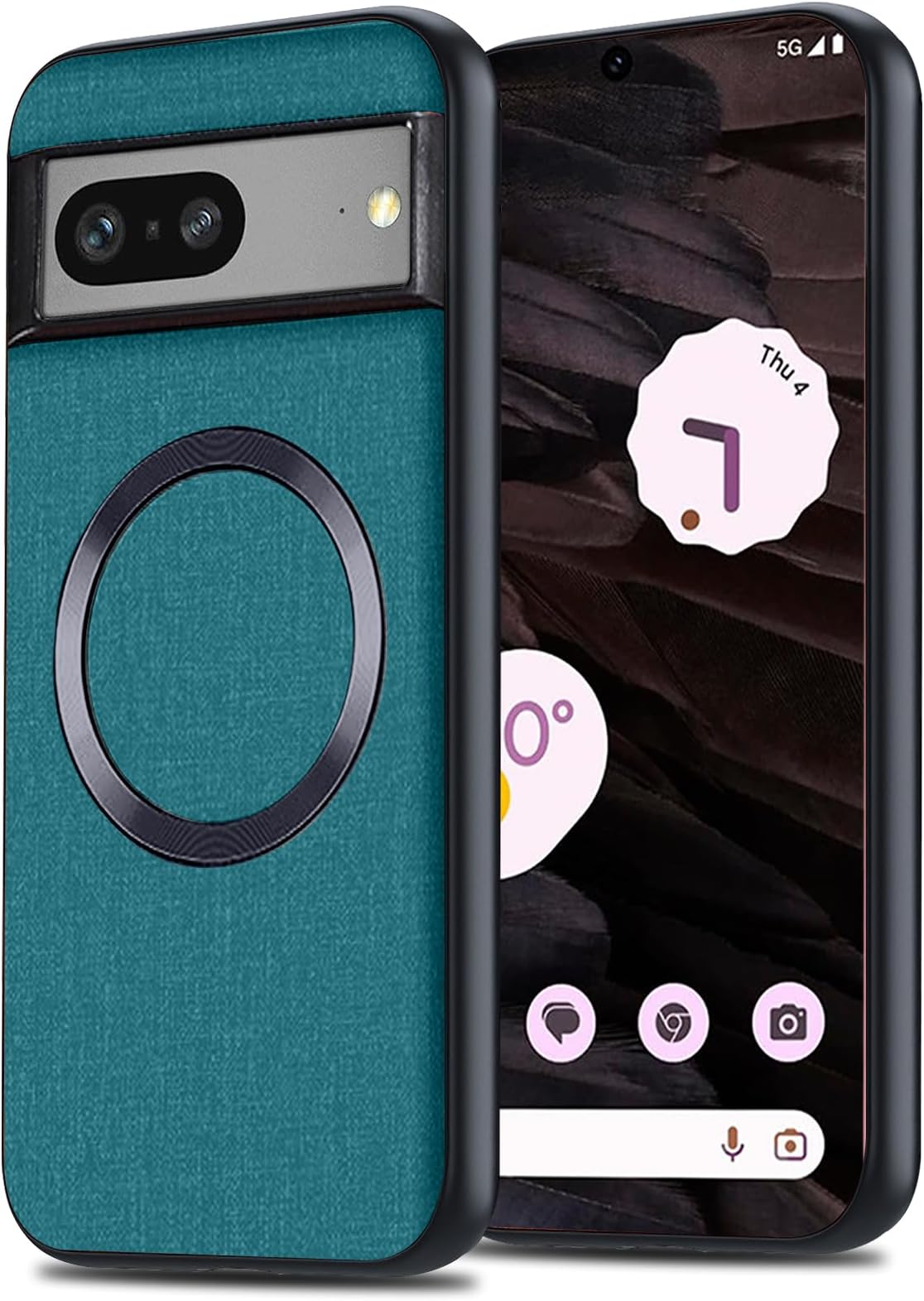 Magnetic Mobile Phone Case for Google Pixel 7 Cover Compatible with MagSafe,Thin Anti-Fingerprint Protective Case,Shockproof Cover for Pixel 7 5G with TPU Bumper for Car Holder-Blue